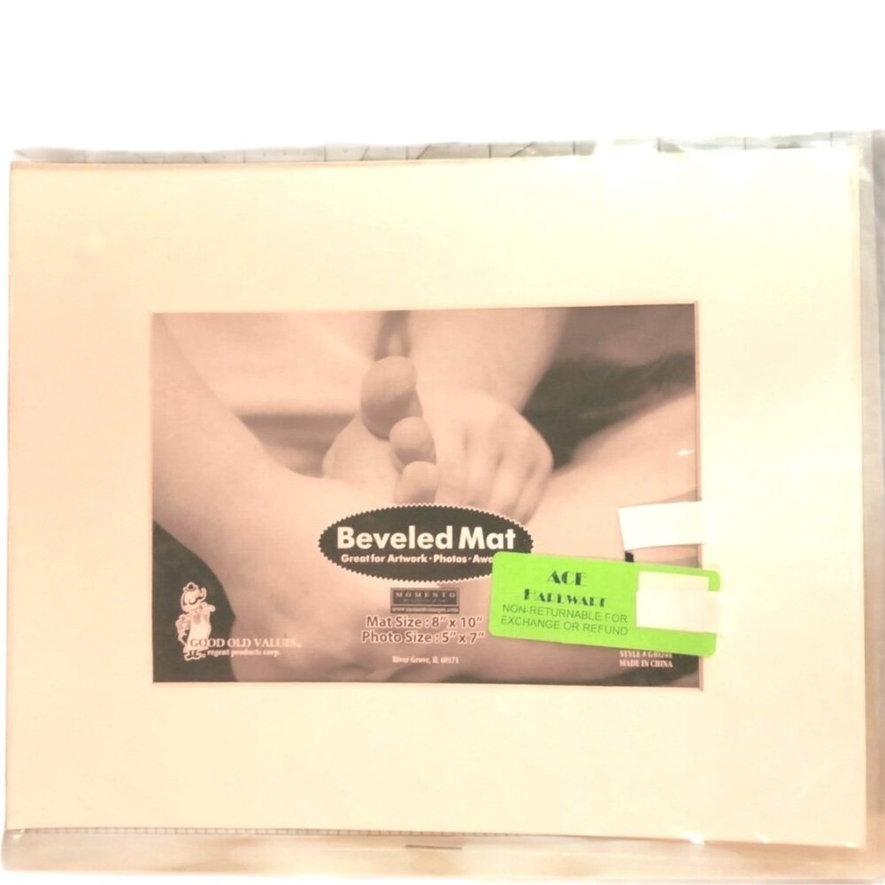 Beveled Photo White Mat 8x10 Artwork Photos Picture 5x7 Momento